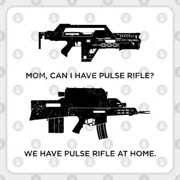 Pulse Rifle at Home - black Sticker by CCDesign